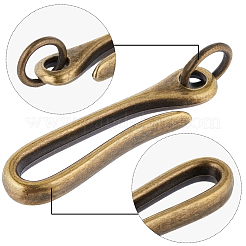 6Pcs 3 Styles Tibetan Style Alloy Hook Clasps&nbsp;FIND-CP0003-27AB