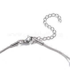 Tarnish Resistant 304 Stainless Steel Round Snake Chain Anklets&nbsp;AJEW-G024-13P