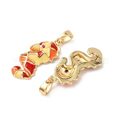Sea Animals Brass Enamel Pendants&nbsp;KK-F917-01B-01