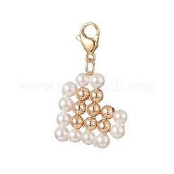 Shell Pearl Heart Pendant Decorations&nbsp;HJEW-JM00924
