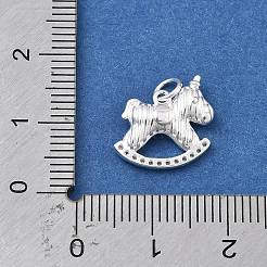 925 Sterling Silver Rocking Horse Charms&nbsp;STER-D302-13S