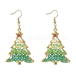 Glass Beaded Christmas Tree Dangle Earrings&nbsp;EJEW-JE05270