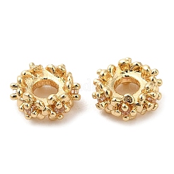 Rack Plating Brass Micro Pave Cubic Zirconia Beads&nbsp;KK-A186-01C-LG