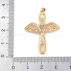 Brass Micro Pave Cubic Zirconia Pendants&nbsp;KK-F910-19G