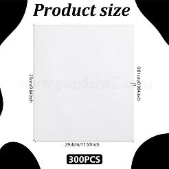 不織布製ティアアウェイ機械刺繍用スタビライザー300個  長方形  ホワイト  294x250x0.1mm&nbsp;DIY-WA0001-26