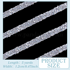樹脂ホットフィックスラインストーン  DIYアートクラフト用  縫い  ホワイトスモーク  13x3mm&nbsp;DIY-WH0671-215B