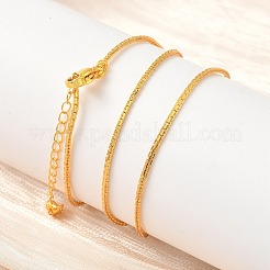 1MM Brass Boston Link Chain Necklaces&nbsp;NJEW-Z097-02G