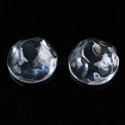クリア樹脂カボション  ウォーターリップルカボション  半円  透明  17.5x7.5~8mm&nbsp;CRES-N031-005A-A01