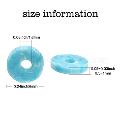 7連売り2スタイル手作りポリマークレイビーズ  ヒシビーズ  ディスク/フラットラウンド  ミックスカラー  5.5x1mm  穴：2mm  約330個/連  15.75''（40センチメートル）&nbsp;CLAY-CJ0001-82