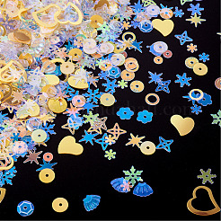 プラスチックスパンコールビーズ 100g  縫製工芸品の装飾  きいろ  6x6mm&nbsp;PVC-TA0001-04A