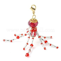 Octopus Glass Beaded Pendant Decorations&nbsp;HJEW-MZ00030