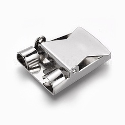 アイアンボロタイスライダークラスプ  ボロタイ作り用  プラチナ  30x25x9mm  穴：2.5mm  内径：4x20mm&nbsp;IFIN-J119-01A-P