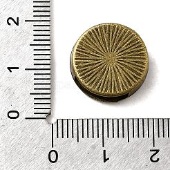 チベット風合金スライドチャームカボションセッティング  フラットラウンド  カドミウムフリー＆ニッケルフリー＆鉛フリー  アンティークブロンズ  トレイ：14mm  16x5mm  穴：10x2.5mm&nbsp;LS-X-PALLOY-Q341-04AB-FF