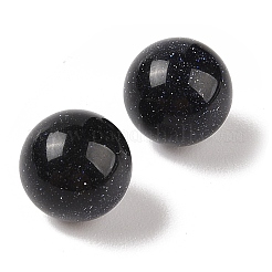 合成ブルーゴールドストーン 穴なし球形ビーズ  ラウンド  12mm&nbsp;G-K353-04B-26