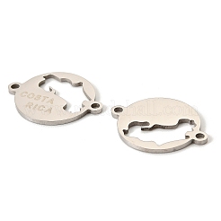 201 201 Stainless Steel Connector Charms&nbsp;STAS-D380-03P
