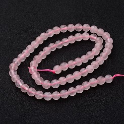 Round Natural Rose Quartz Bead Strands&nbsp;G-J346-05-6mm