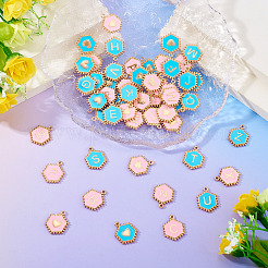 52Pcs 2 Colors Alloy Enamel Pendants&nbsp;ENAM-TA0002-97A