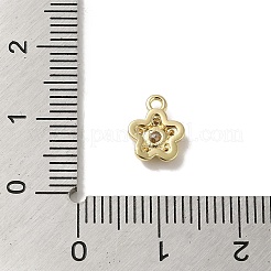 Brass Micro Pave Cubic Zirconia Pendants&nbsp;LS-KK-K371-03G