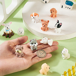 22個 11スタイル 樹脂製犬ミニチュアモデル  マイクロランドスケープドールハウスアクセサリー  小道具の装飾のふりをする  ミックスカラー  20~31.5x19~28x22.5~30.5mm  2個/スタイル&nbsp;DJEW-TA0001-30