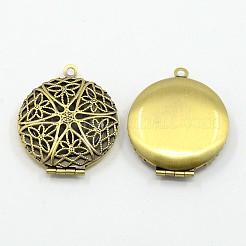 Romantic Valentines Day Ideas for Him with Your Photo Brass Diffuser Locket Pendants&nbsp;X-ECF134-2AB