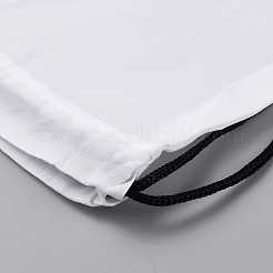 ポリエステル製の収納ポーチ  長方形巾着袋  ホワイト  42x34x0.55cm&nbsp;ABAG-WH0040-04