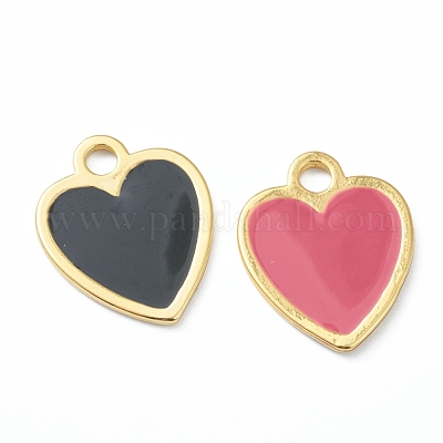 Brass Enamel Pendants&nbsp;KK-B030-09G-1