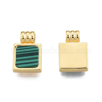 Synthetic Malachite Charms&nbsp;X-KK-A165-13G-1