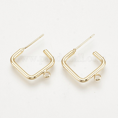 Brass Stud Earring Findings&nbsp;KK-S343-32G-1