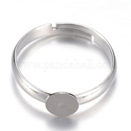 Adjustable Brass Pad Ring Setting Components&nbsp;KK-P039-04-6mm-1