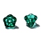 Transparent Czech Glass Beads, Flower, Green, 10x8mm, Hole: 2mm, about 120pcs/bag