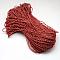 Polyester & Spandex Cord Ropes, 1 Inner Core, with Patterns, for Shoe Lace Cord Making, Red, 2mm, about 109.36 yards(100m)/bundle