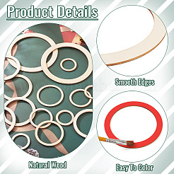 100Pcs 5 Styles Wooden Craft Supplies&nbsp;WOOD-EL0001-04