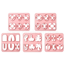 腹筋クッキーカッター  三角/四角/ティアドロップ  ピンク  100x120mm&nbsp;BAKE-YW0001-008