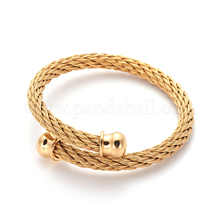 304ステンレススチールトルクバングルセット  カフバングルセット  ミックスカラー  2-1/8インチ（5.5cm）  3個/セット&nbsp;BJEW-L642-16