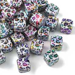 30Pcs UV Plating Opaque Acrylic Beads&nbsp;OACR-FS0002-56