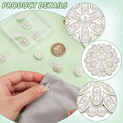 10Pcs 1-Hole Alloy Shank Buttons&nbsp;BUTT-FG0001-33