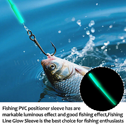 50個 5色 PVC釣り糸蛍光灯  釣りルアー保護チューブ  ミックスカラー  97x7.5mm  穴：6mm  10個/カラー&nbsp;KY-FH0001-53A