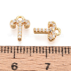 Brass Micro Pave Cubic Zirconia Charms&nbsp;KK-N263-148L-G