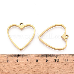 ステンレスペンダント201個  18KGP本金メッキ  イオンプレーティング（ip）  ハート  31.5x30x3mm  穴：2.2mm&nbsp;STAS-T064-84G-01