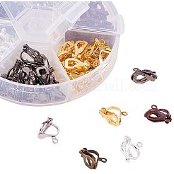 Brass Clip-on Earring Findings&nbsp;KK-PH0035-24