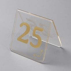 アクリルのテーブル番号記号  予約看板  デスクサインプレート  結婚式のための  ホテル  レストラン  数1~30  きいろ  75x73x59.5mm  30個/セット&nbsp;AJEW-WH0505-90B