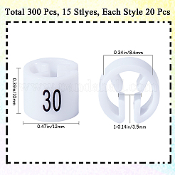 300Pcs 15 Styles Plastic Clothing Trouser Size Markers&nbsp;KY-CP0001-28B
