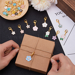 24Pcs Alloy Enamel Locking Stitch Markers&nbsp;HJEW-ME00004