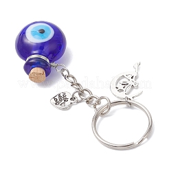 Handmade Evil Eye Bottle Lampwork Keychains&nbsp;KEYC-JKC01439