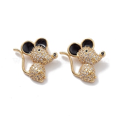 Rack Plating Brass Micro Pave Cubic Zirconia Charms&nbsp;KK-P231-02G