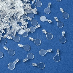 200個透明アクリルパーツ  フラットラウンド  透明  16x8x1mm  穴：2mm&nbsp;TACR-FS0001-52