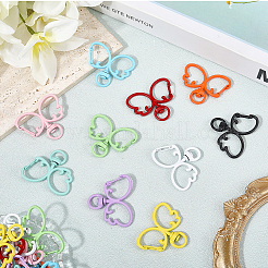 20Pcs 10 Colors Zinc Alloy Butterfly Baking Paint Swivel Clasps&nbsp;FIND-SC0017-45