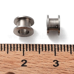 変色しない303ステンレススチールビーズ  コラム  ステンレス鋼色  6.5x4mm  穴：3.5mm&nbsp;STAS-Q302-23B-P