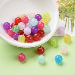 Imitation Jade Acrylic Beads&nbsp;SACR-S188-10mm-M