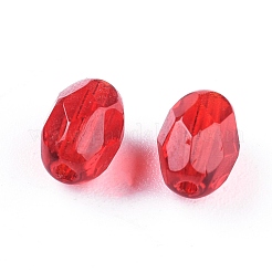 Electroplated Transparent Czech Glass Beads&nbsp;GLAA-I045-03